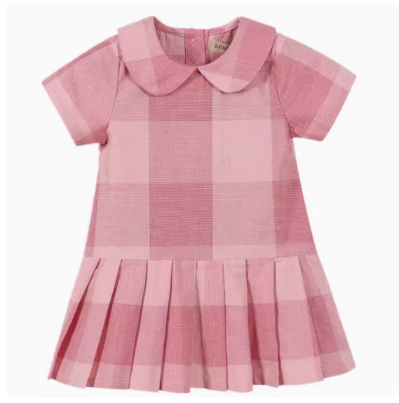 Girls dress Bemidji British style children's clothing baby girl summer dress pink style JK princess dress children's dress