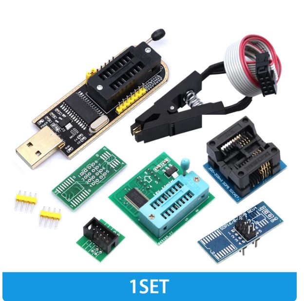 SOIC8 SOP8 Test Clip For EEPROM 93CXX / 25CXX / 24CXX Adapter + CH341A 24 25 Series Flash BIOS USB Programmer Module