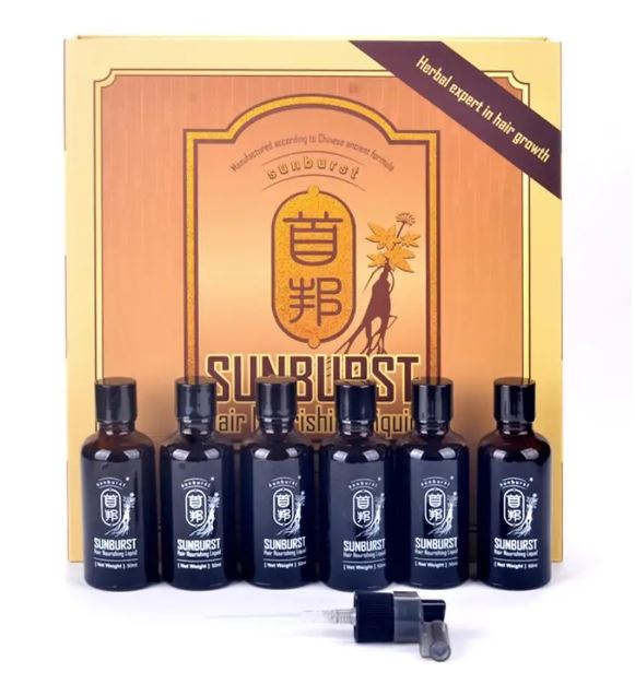 Free shipping Arabic and English Original Real Result Sunburst Hair Growth Nourishing Liquid 6 Bottles 50ml