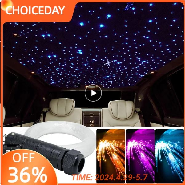 DC12V 6W RGBW Car Roof Star Lights APP LED Fiber Optic Star Ceiling Light kits 100~460pcs for Starry Sky Optical fiber Lighting