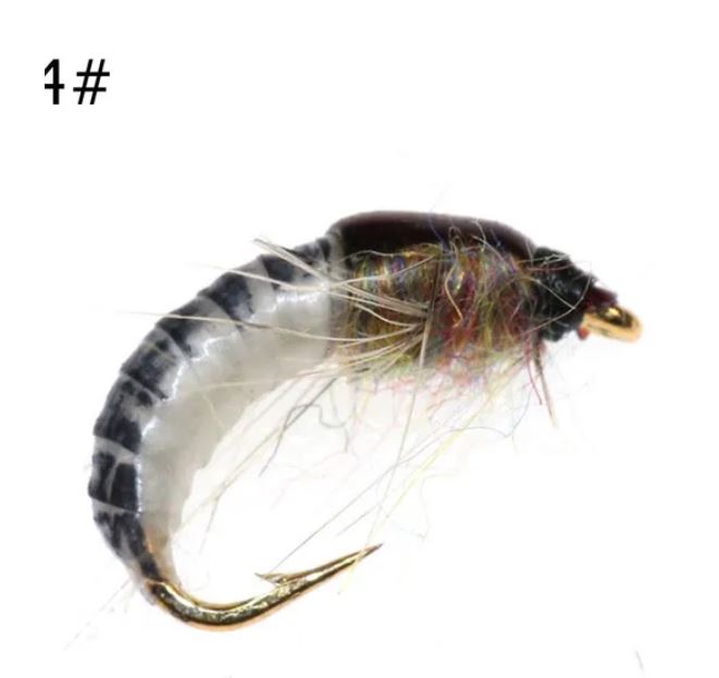 Realistic Fly Fishing Bait Insect Nymph Scud And Worm Lure With Strong Hooks Realistic Insect Bait Carp Fishing Accessories