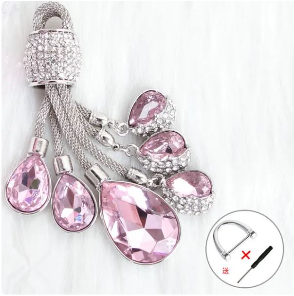 2019 Super Shine Crystal Keychain Tears of the Sky Alloy Plating Droplets Car Key Ornaments Luggage&Bag Accessories