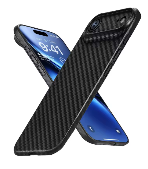 Lightweight Ultra Thin Case for iPhone 17 Pro 0.3mm Carbon Fiber Pattern Matter Case for iPhone 17 Pro Slim Back Cover Bumper