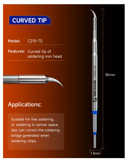 MECHANIC C210 K Soldering Tips Welding Iron Head for JBC Tip T210 Handle JBC CD-2SD/2SHE Sugon T26 T26D T3602 Soldering Station