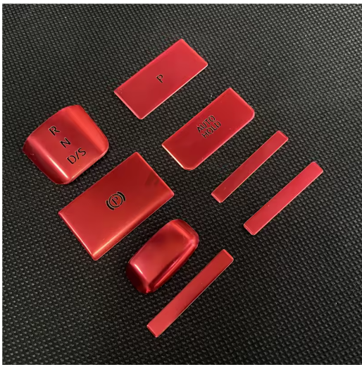 8pcs Car Interior Handbrake Gear Shift Knob Parking Brake P Switch Button Sticker For VW Golf 8 MK8 GTE GTD GTI R-line 2020-2021