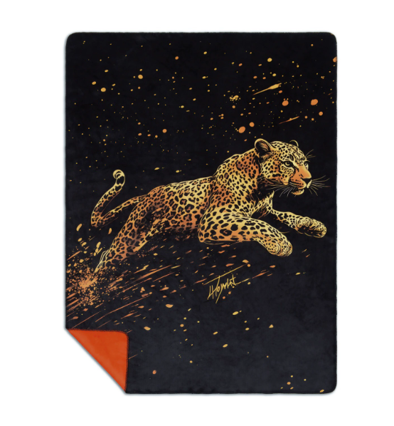 Light luxury fashion leopard print brocade fox fur blanket high-end air conditioning sofa travel airplane cover blanket cross-border blanket