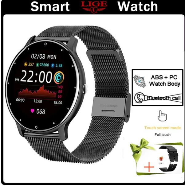 LIGE Ladies Smart Watch Bluetooth Call Watch Sport Fitness Heart Rate Monitor Blood Oxygen Lady Smartwatch For Women IOS Android