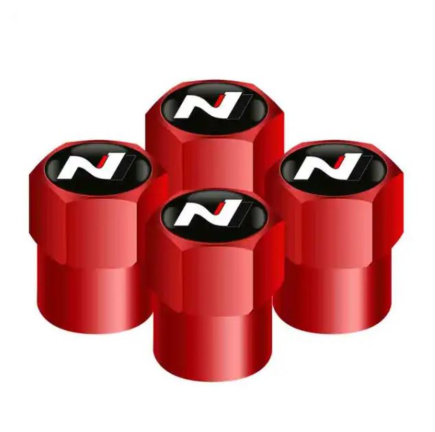 4Pcs Car Wheel Tire Valve Caps Air Stem For Hyundai N i20 i30 Sonata Tucson Azera Elantra Veloster Kona Santa Auto Accessories