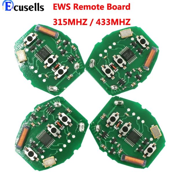 EWS Remote 3 Button PCB Board 315MHZ / 433MHZ for BMW E46 KEYLESS KEY REMOTE CIRCUIT BOARD