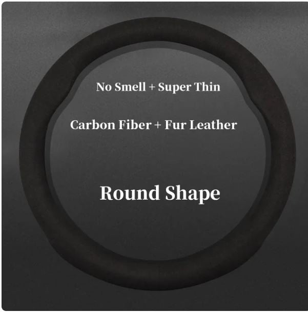 For Suzuki Grand Vitara-Super Vitara Car Steering Wheel Cover No Smell Super Thin Fur Leather