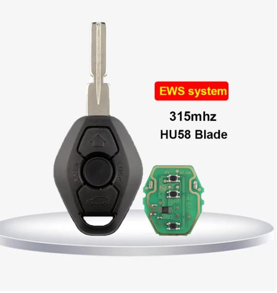 315 433MHz Car Remote Key For BMW E38 E39 E46 X3 X5 Z3 Z4 1 3 5 7 Series Z1 Z2 Z5 E60 E83 E53 EWS System No Chip HU58 HU92 Blade