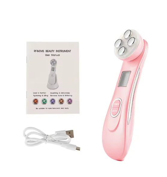 5-IN-1 RF Radio Frequency EMS Electroporation LED Photon Beauty Device Skin Lifting Tighten Anti-Wrinkle Skin Care Face Massager