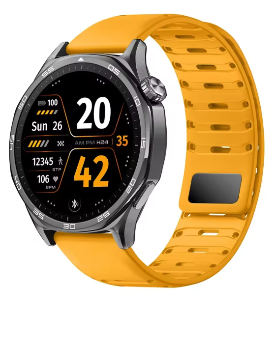 22mm Sport Silicone Strap for Huawei Watch 5/4 GT5-4-5Pro 46mm Amazfit Bip6/Balance 2 Magnetic Band Xiaomi Watch S4-3-2 Bracelet