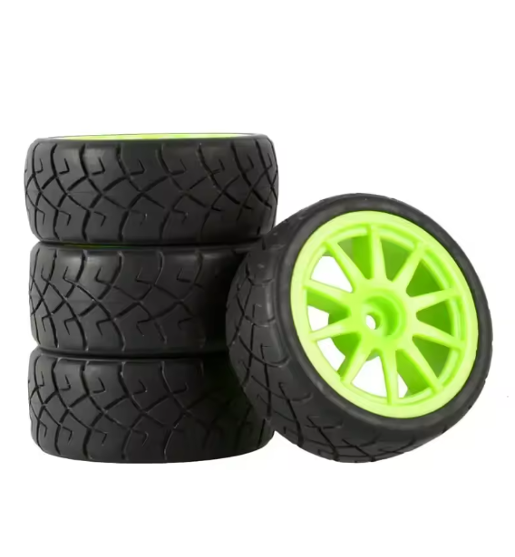 4pcs RC Car Rubber Tires & Wheels Rims 12mm Hex Hub for WLtoys 144001 and 1/18 1/16 1/10 Car Tyre