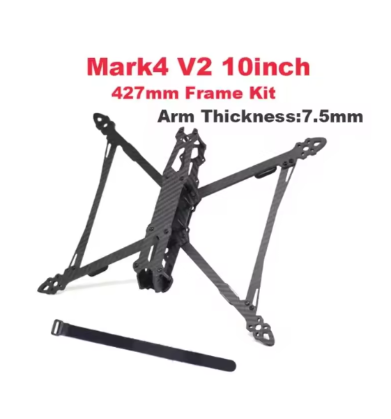 Mark4 V2 Mark4 8inch 367mm / 10inch 427mm 3K Full Carbon Fiber TrueX Frame for FPV Camera Kit Done