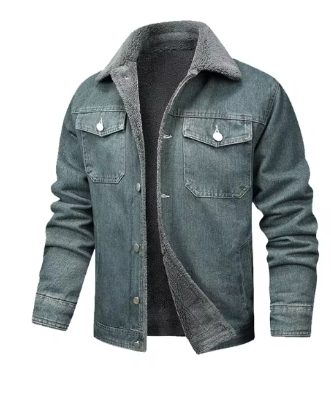 New Winter Men Fleece Warm Denim Jackets High Quality Male Multiple pockets Jeans Coats New Fashion Man Casaul Denim Coats 5XL