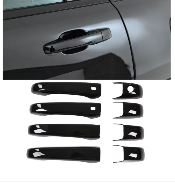 Car Exterior Door Handle Cover Glossy Black Replacement for Grand Cherokee WK2 WL 2011‑2022