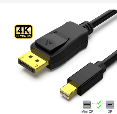 Nku 4K@60Hz 2K@144Hz Mini DisplayPort To DisplayPort Cable Mini DP Thunderbolt Compatible To DP Male-Male Adapter Cord for PC