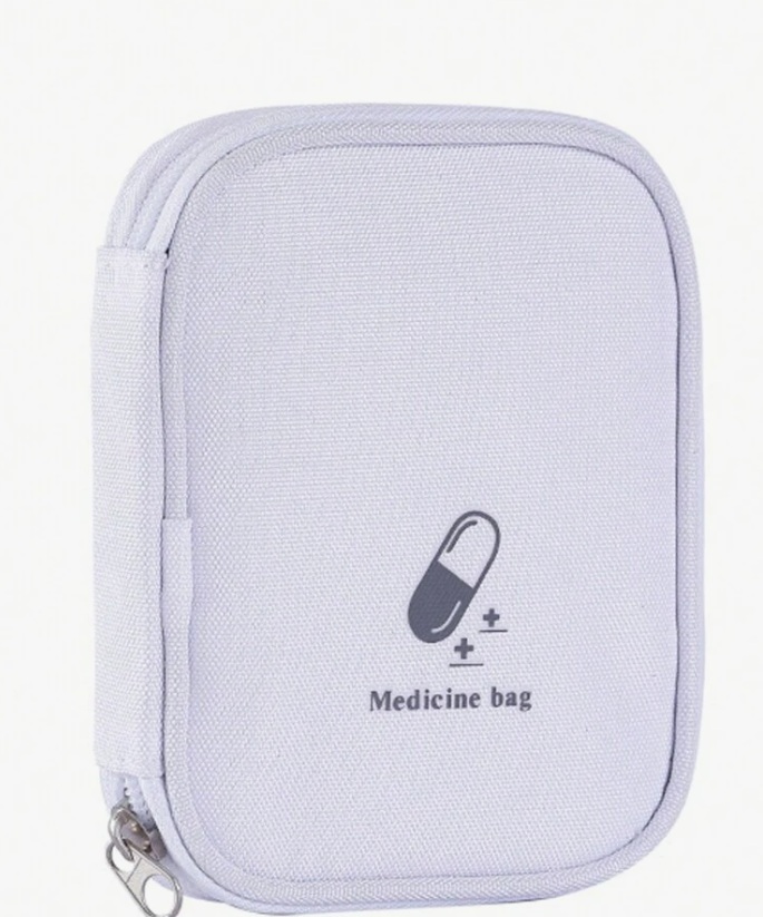 1pc Portable Travel Medicine Organizer Bag, First Aid Kit, Home Emergency Kit For Pandemic Prevention