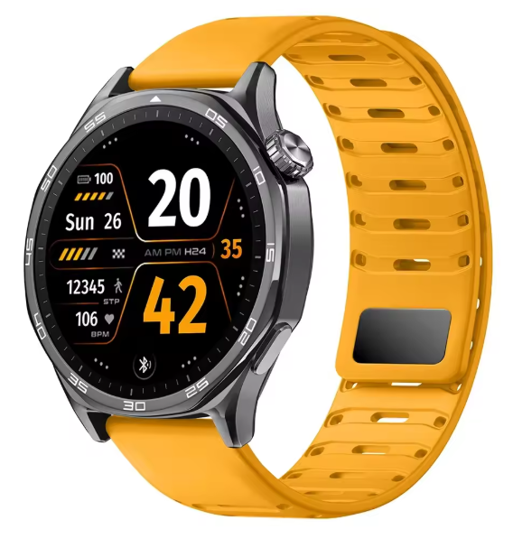 22mm Sport Silicone Strap for Huawei Watch 5/4 GT5-4-5Pro 46mm Amazfit Bip6/Balance 2 Magnetic Band Xiaomi Watch S4-3-2 Bracelet