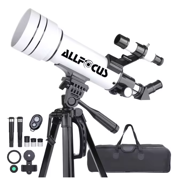 ALLFOCUS Telescope Professional Astronomical adults Kids,40070,20-333X Refracting Telescope Portable Tripod,Phone Holder,Gift