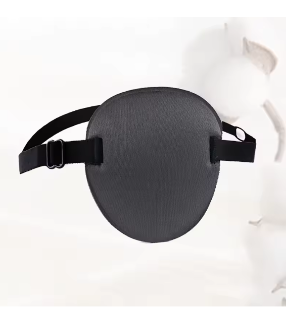 Pirate Eye Patch Unisex Black Single Eye Patch Eyepatch One Eye Washable Adjustable Concave Eye Patch Kid Pirate Cosplay Costume