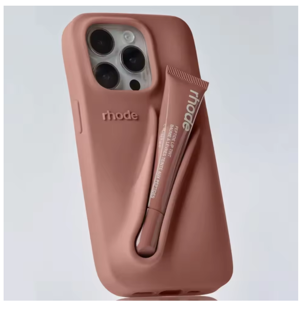 Limited Edition Rhode Espresso Raspberry jelly Ribbon Case for iPhone 16 15 14 13 12 11 Pro Max Plus Portable Lip Gloss Holder