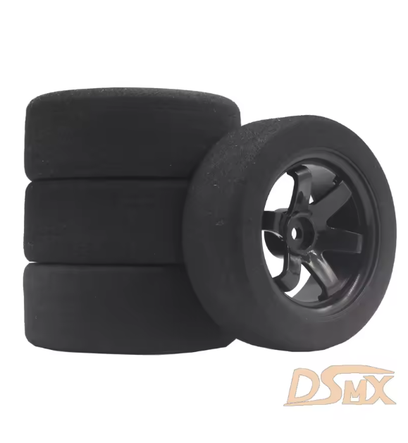 1/10 flat car sponge tire RC tire professional racing HSP 94123 Sakura D4 Tiangong TT02 flat car 6 degrees hub