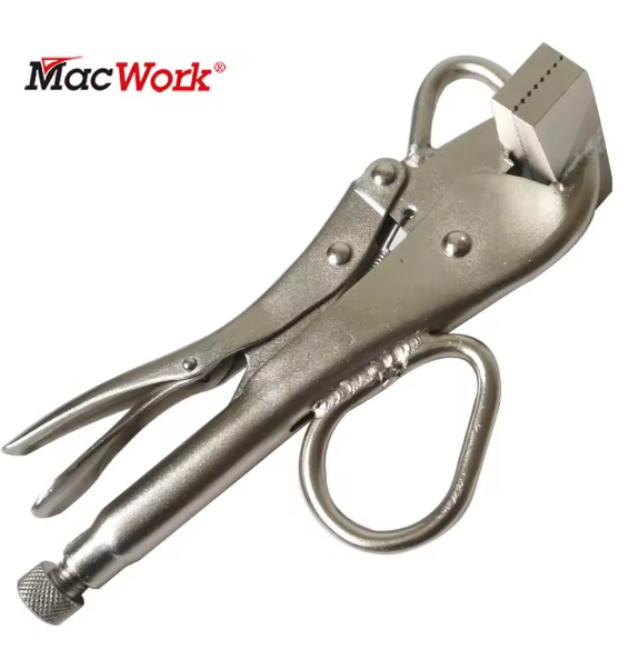 MacWorkTools Locking Sheet Metal Clamp Flat Extra Wide Duck Bill Vice