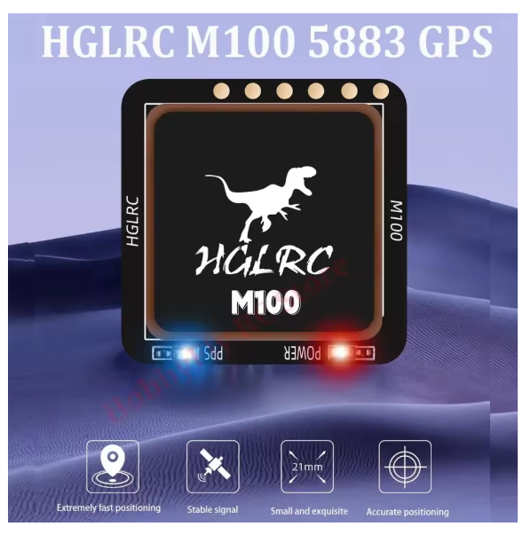HGLRC M100-5883 M10 GPS Module with Compass Ceramic Antenna on-board LED Indicators 21x21mm for RC Airplane FPV Long Range
