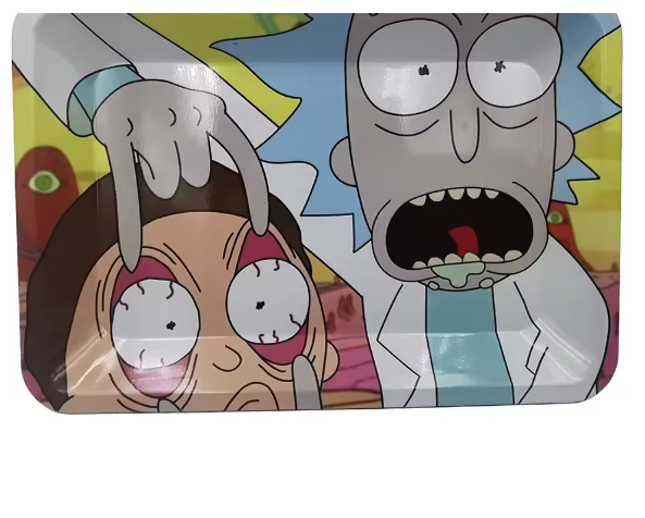 7x5" Metal Tinplate Tray Ashtray Plate Smoke Accessory Container Smoking Accessories Storage Trays Various Patterns 18x12.5cm