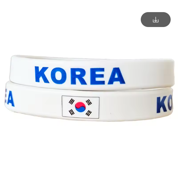 1PC South Korea Football Sports Silicone Wristband Soccer Fans National Flag Jack Rubber Bracelets&Bangles Gifts SH237