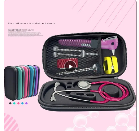 Portable Stethoscope Case Storage Box EVA Hard Shell Carrying Travel Bag Protective Bag Organizer Medical Stethoscope Box Cover