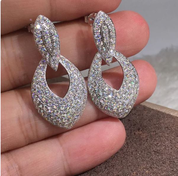 52 Styles Lab Moissanite Dangle Earring 925 sterling silver Jewelry Party Wedding Drop Earrings for Women Bridal Birthday Gift