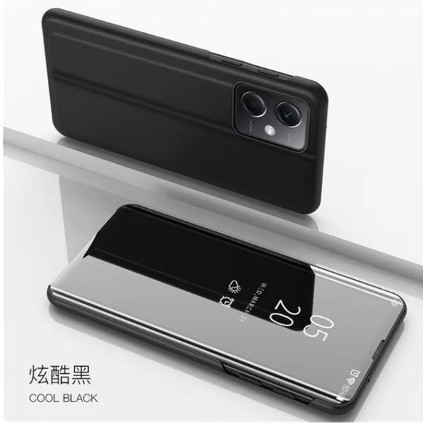 For Poco X5 Pro Case Luxury Clear View Mirror Magnetic Flip Phone Case for Xiaomi PocoX5 Poco X5 F5 X3 X 5 Kickstand Back Cover