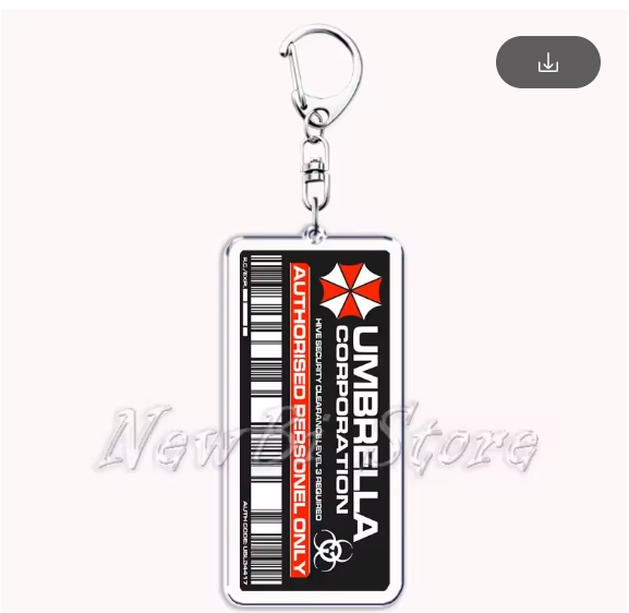 Horrorible Zombie Game Keychain for Accessories Bag Umbrella Leon Sign Logo Pendant Key Chain Ring Keychains Jewelry Fans Gift