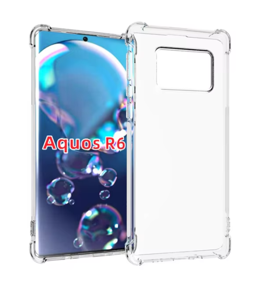 For Sharp Aquos R6 Case Air Cushion Shockproof Clear Airbag Silicone TPU Back Cover Soft Phone Case for Sharp Aquos R6 AquosR6