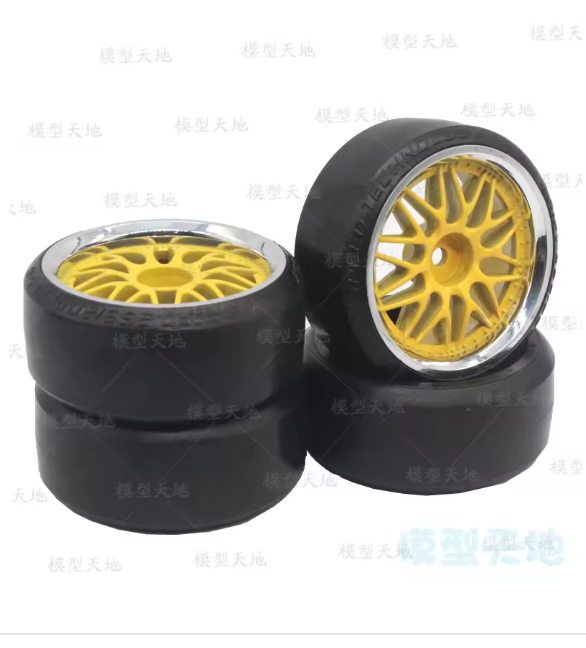 4pc 1/10 Drift Car Tires 26*64MM Plastic Wheel Rim Hard Tyre Hex 12MM for HSP Tamiya HPI Kyosho 94123 D3 D4 CS XIS TT02 1010