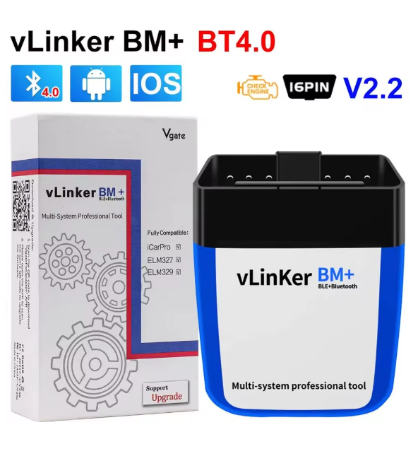 2025 NEW Vgate vLinker BM+ car OBD scanner for BMW car flash hidden bimmercode dedicated,Also compatible with electric vehicle