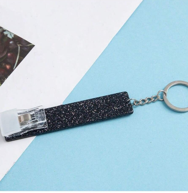 1pc Women's Long-Nail Card Holder, Non-Contact Card Grabber For Atm & Transit Cards, Diy Keychain, Purse & Bag Pendant