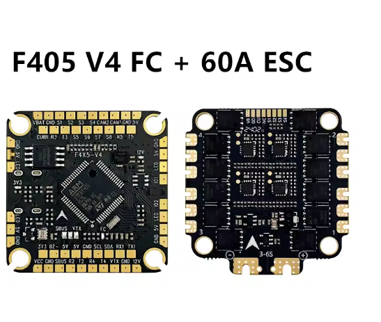 Aocoda-RC F460S F405 V4 60A FC&ESC Stack F405 Flight Controller Bluejay 60A 4-in-1 ESC 30x30 for Mark4 RC FPV Racing Drone