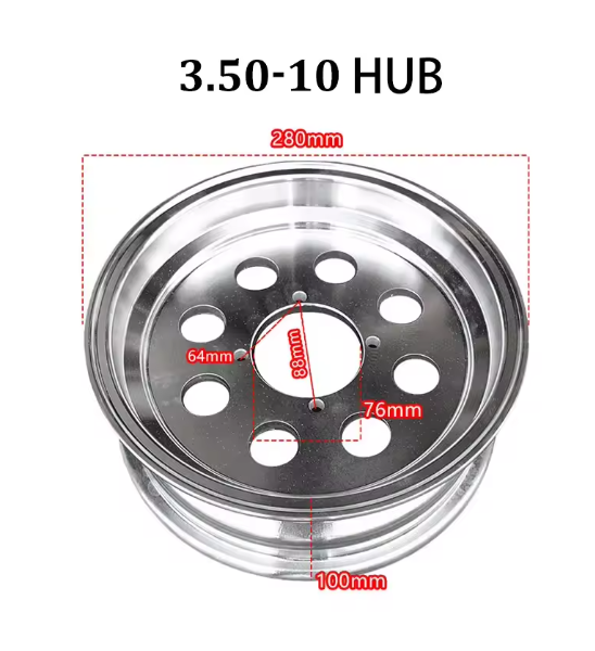 2.50-10 2.75-10 3.00-10 3.50-10 4.50-10 inch Aluminum alloy Rims for Bike Motorcycle Electric tricycle scooter parts