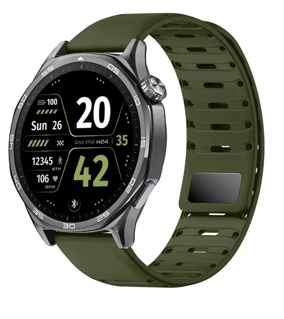 22mm Sport Silicone Strap for Huawei Watch 5/4 GT5-4-5Pro 46mm Amazfit Bip6/Balance 2 Magnetic Band Xiaomi Watch S4-3-2 Bracelet
