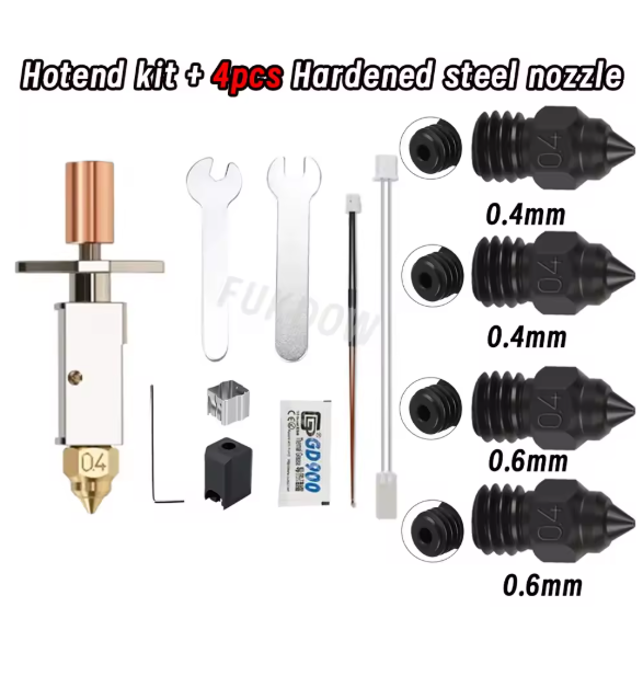 Hotend Updated Kit For Creality Hotend CR-M4 K1 K1 Max Ceramic Heating Block For Ender-3 v3 KE Hotend Nozzle Placted Copper