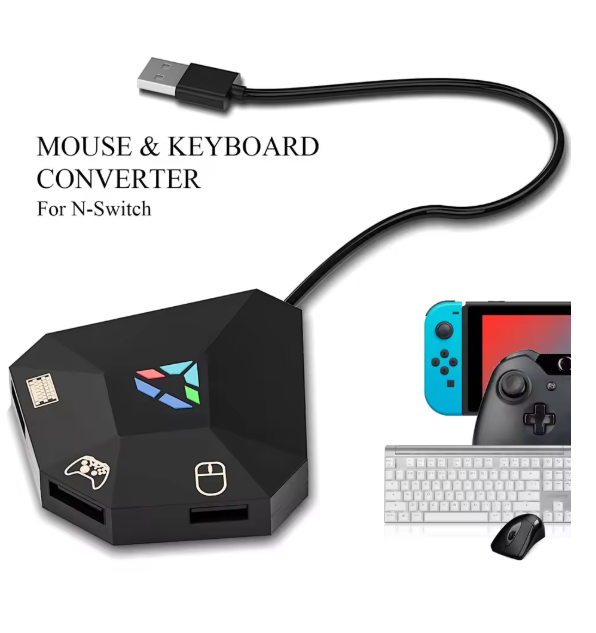 NS Wired USB Connection Keyboard And Mouse Adapter LED Indicator Converter For PS4 /PS3/Xbox One/ Xbox 360/ Switch Lite