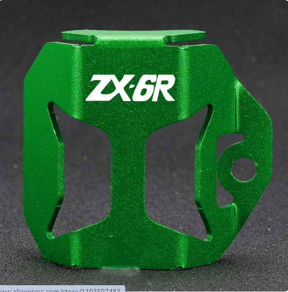 FOR KAWASAKI ZX6R 2000-2029 2020 2021 2022 2023 NINJA ZX-6R 2024 Rear Brake Fluid Reservoir Guard Cover Protector Oil Cup Guard