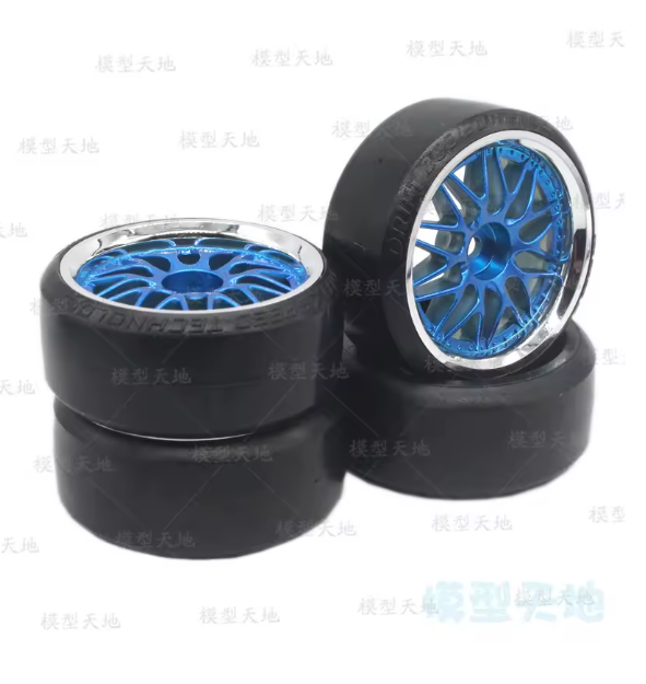 4pc 1/10 Drift Car Tires 26*64MM Plastic Wheel Rim Hard Tyre Hex 12MM for HSP Tamiya HPI Kyosho 94123 D3 D4 CS XIS TT02 1010