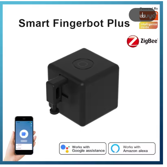 Tuya Zigbee Smart Fingerbot Plus Switch Button Pusher Touch Mode Fingerbot Smart Life App Voice Control Alexa Google Home Alice