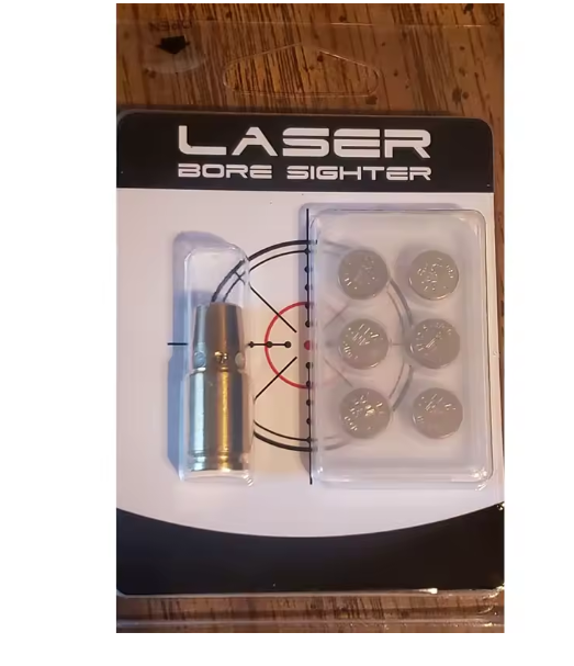 EZshoot Bore Sight 9mm Red Laser Boresighter Compatible with Handgun Rifle Picatinny Mount with 3 Sets of Batteries Hunting ‎