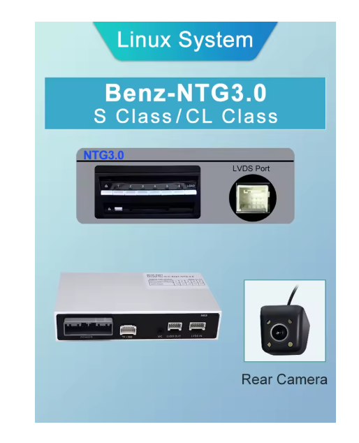 STWEI Wireless CarPlay For Mercedes Benz NTG 3.0 3.5 W221 CL-Class 2006-2012 Android Auto Mirror Front View Reverse Camera